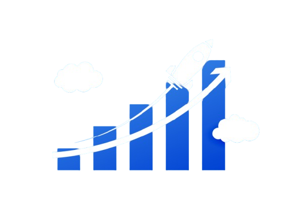 Business growth chart with upward trend