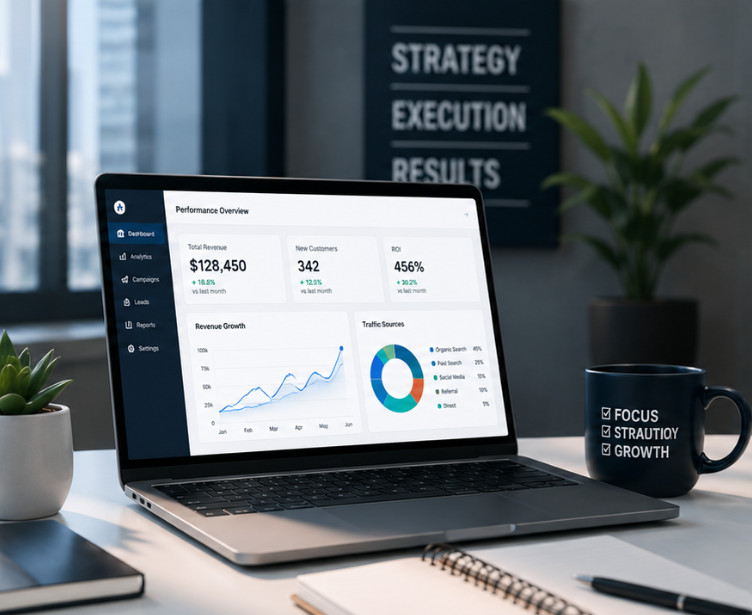 Marketing analytics dashboard screenshot